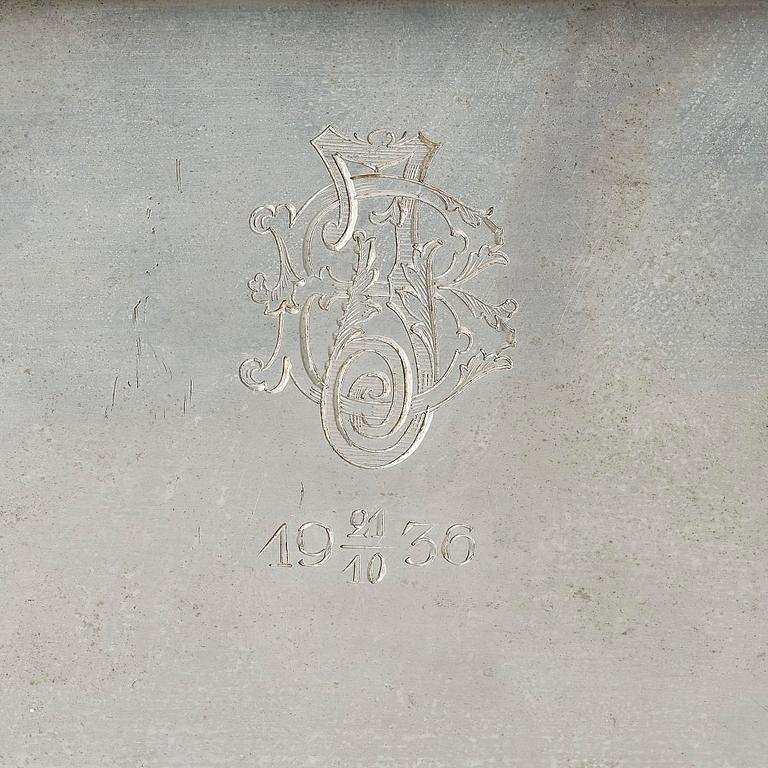 Oscar Antonsson, skrin, "Hästbetvingaren", tenn, Ystad-Metall, 1932.