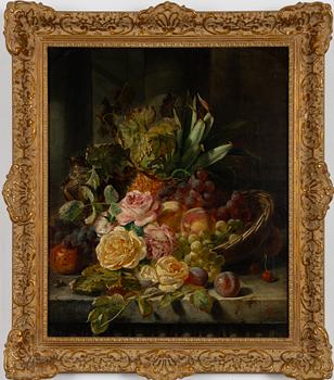 Okänd konstnär, 1800-tal, Blomsterstilleben.