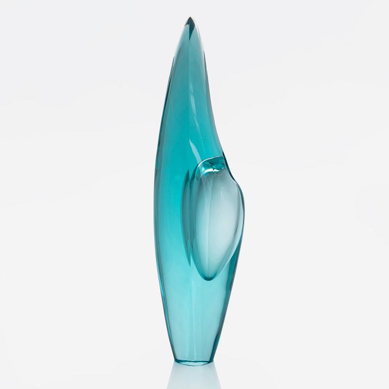 Timo Sarpaneva, glasskulptur "Orkidea Adriatico" signerad Timo Sarpaneva Studio Pino Signoretto - Murano 1999.