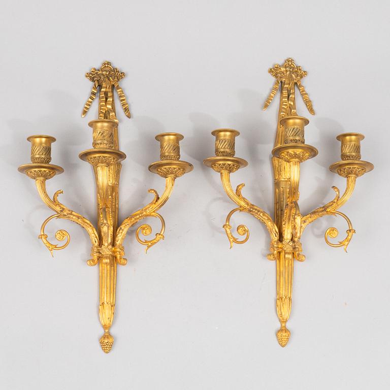 Appliquer, ett par, Louis XVI-stil, 1800-talets slut.