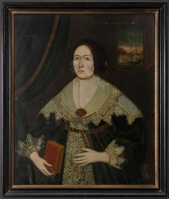 Engelsk skola, troligen 1600-tal. Kvinnoporträtt.