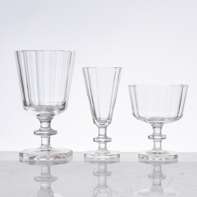 Elis Bergh, glasservis, 52 delar, "karlberg", Orrefors, 1900-talets senare del.