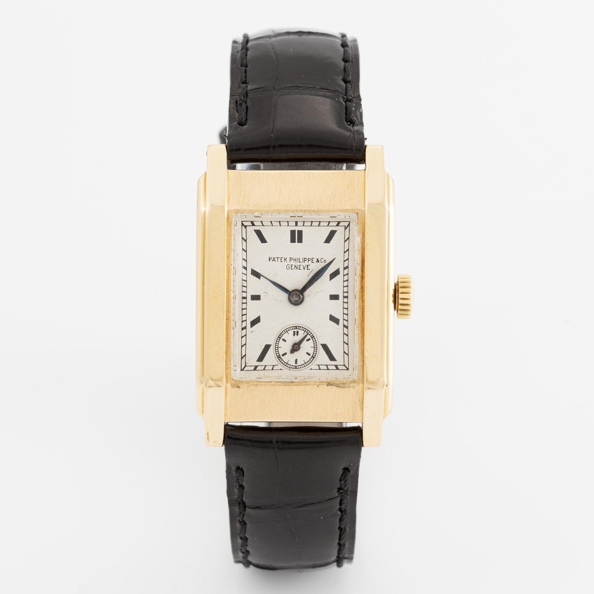 Patek Philippe, armbandsur, 23 x 29 (36) mm.