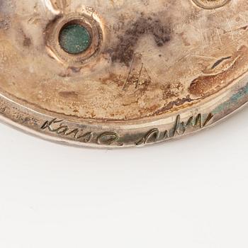 Lars Arby, ett armband, sterlingsilver med gröna stenar, Göteborg 1967.