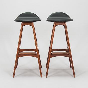 Erik Buch, baarituoli-/baarijakkarpari, "OD-61", Odense Maskinsnedkeri A-S, Tanska, 1960-luku.
