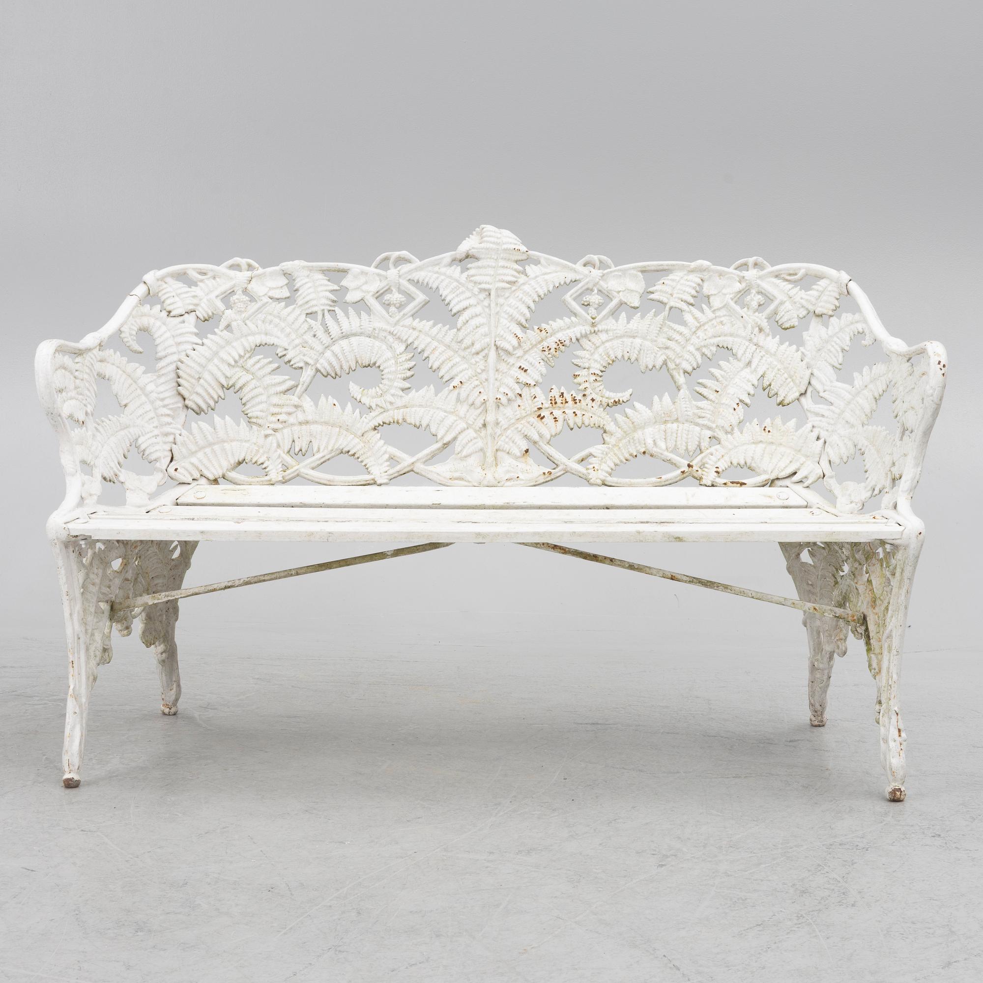 A garden bench, Aggenberg, Stockholm, Sweden, first half of the 20th century.