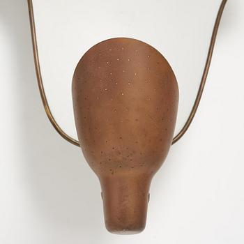 Carl-Axel Acking, vägglampor, ett par, modell "5017", Bröderna Malmströms Metallvarufabrik, Malmö, 1940-tal.