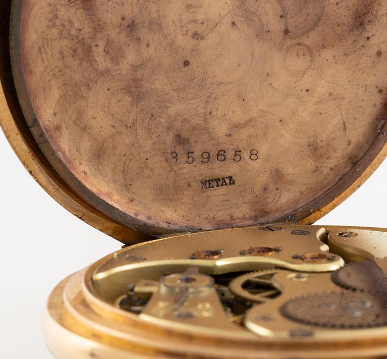 IWC, pocket watch, 18K gold, 51.5 mm.
