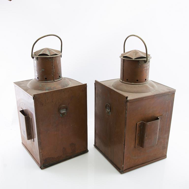 Lanterns a pair GV Harnisch Copenhagen first half of the 20th century.