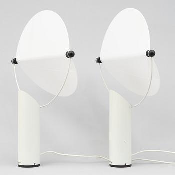 Walter Leeman, bordslampor, ett par, "Disc", modell 9932, Ateljé Lyktan, Åhus.