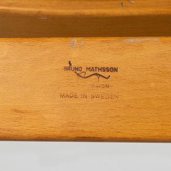 Bruno Mathsson, vilstol med fotpall "Pernilla 1", Firma Karl Mathsson, Värnamo, omkring 1900-talets mitt.