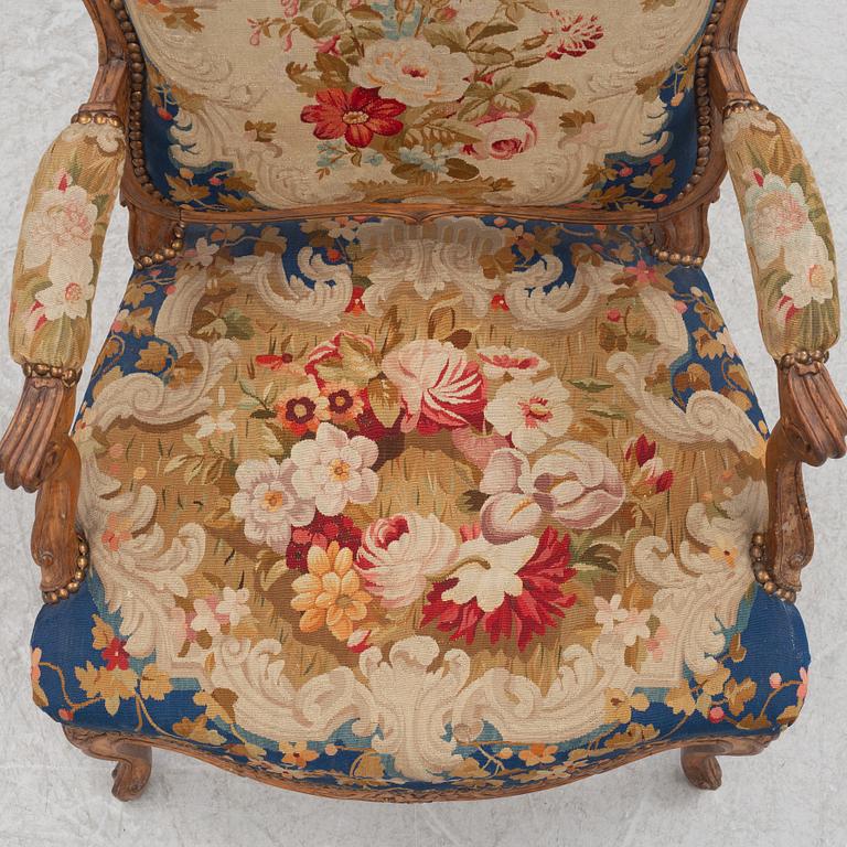A Louis XV armchair, mid 18th century.