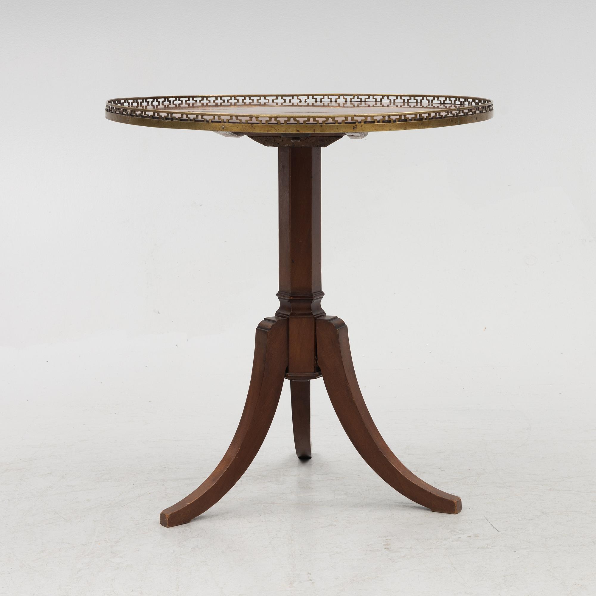 A folding table, 19th Century.