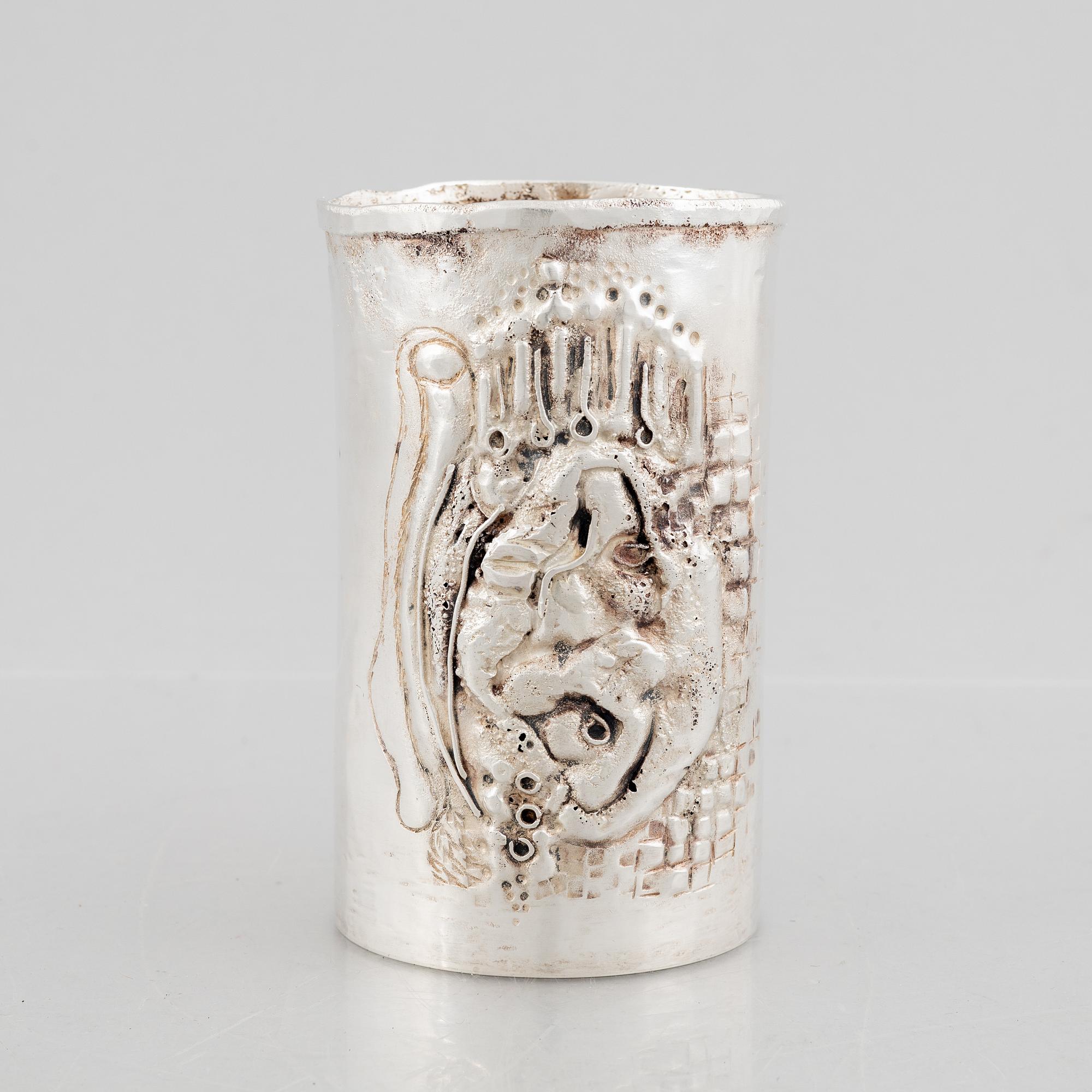 Lars Arby, vas/bägare, sterling silver, Göteborg 1983.