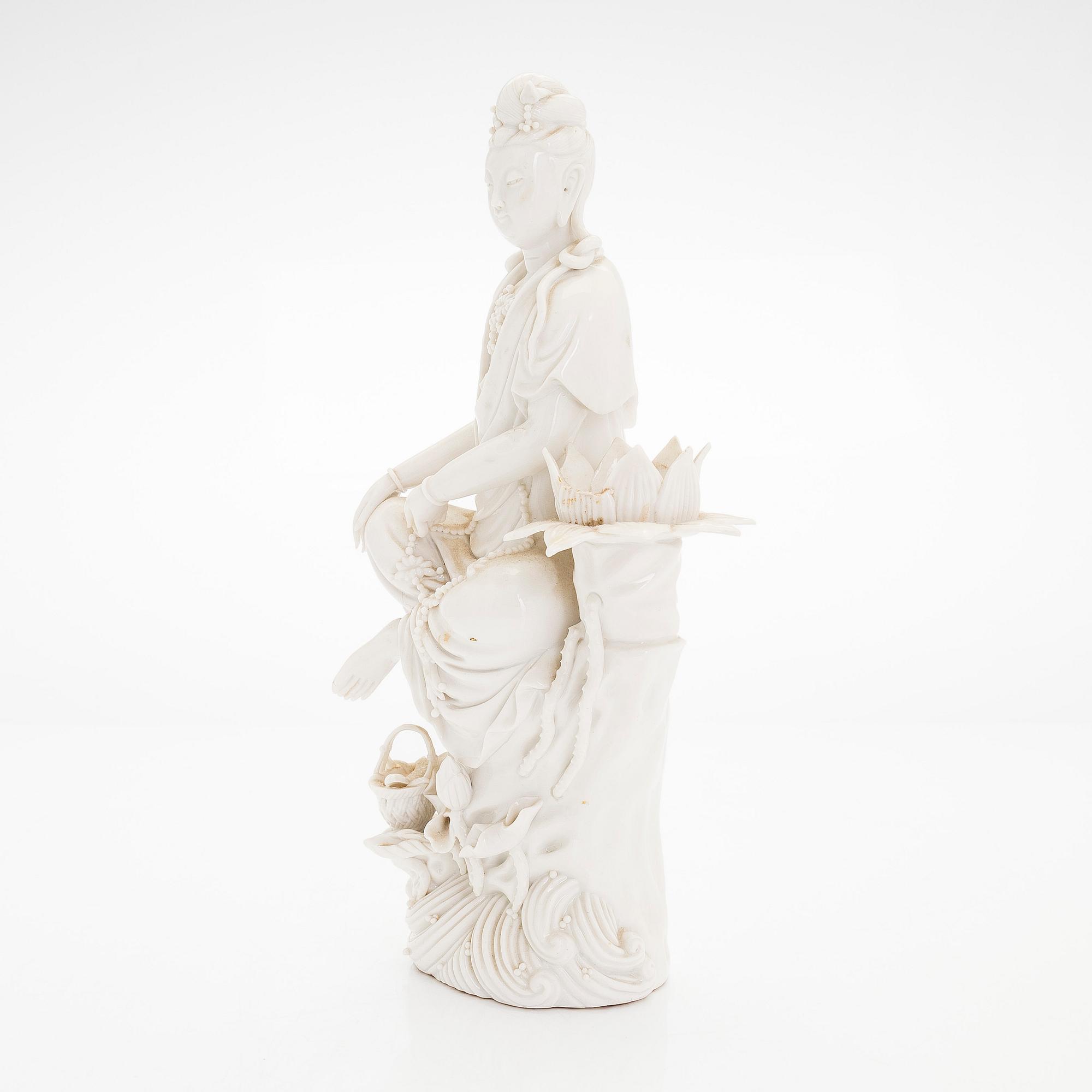 Guanyin, blanc de chine, sen Qingdynasti, 1800-tal.