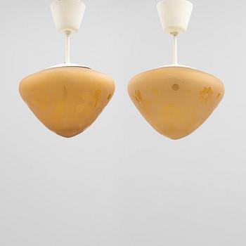 Harald Notini, taklampor, ett par, modell "11587" Arvid Böhlmarks Lampfabrik, 1940-tal.